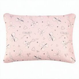 Fronha Avulsa Infantil Microfibra Havan Kids 1 Peça - Laços Rosa Cinza