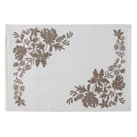 Fundo de Prato Retangular 45X31cm Clean Athenas Döhler - Floral Marrom