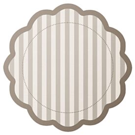 Fundo de Prato Viena 40 cm Havan Casa 2027 - BEGE LISTRAS