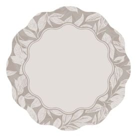 Fundo de Prato Viena 40 cm Havan Casa - Folhas Cinza