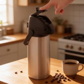 Garrafa Térmica Airport com Alavanca 1,9 Litros Mor - Inox