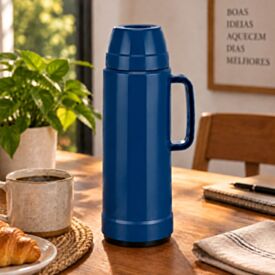 Garrafa Térmica de Rolha Use Mor 1 Litro - Azul