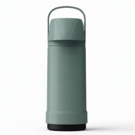 Garrafa Térmica Glt Pressão Lisa 1 Litro Invicta - Verde Salvia