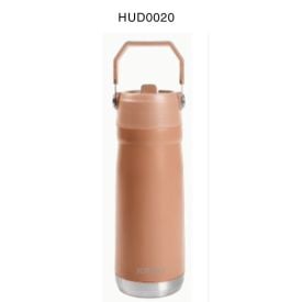 Garrafa Squeeze Térmica com Canudo 650Ml Scream - Laranja