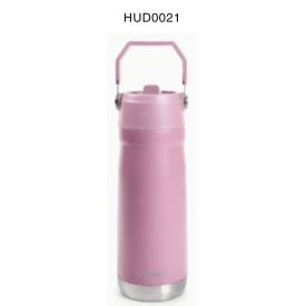 Garrafa Squeeze Térmica com Canudo 650Ml Scream - Rosa