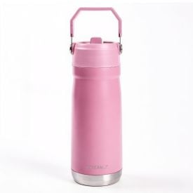 Garrafa Squeeze Térmica com Canudo 650Ml Scream - Rosa