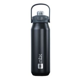 Garrafa Térmica Isomax 1 Litro Aço Inoxidável Nautika - Preta