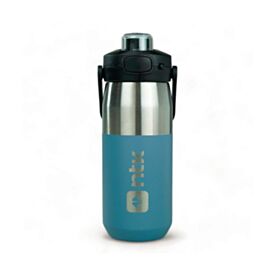 Garrafa Squeeze Térmica Isomax 550Ml Nautika - Azul e Prata