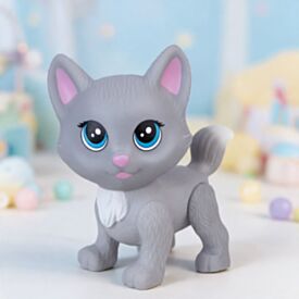 Gatinha Cinza Na Casinha Mini Pet Pupee