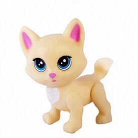 Gatinha Creme Claro Na Casinha Mini Pet Pupee
