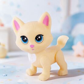 Gatinha Creme Claro Na Casinha Mini Pet Pupee