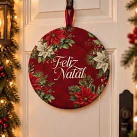 Guirlanda Decorativa de Natal Havan Casa - Vermelho