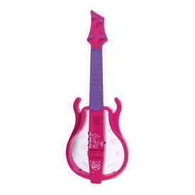 Guitarra Musical Rock Hero Rosa Havan Toys