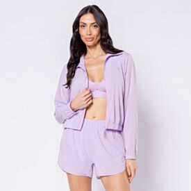 Jaqueta Corta Vento Feminina Esportiva Scream Lilas