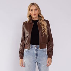 Jaqueta Feminina Bomber Em PU Boby Blues