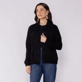 Jaqueta Feminina em Sarja Patricia Foster - PRETO PP