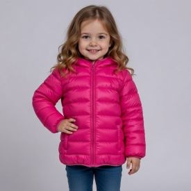 Jaqueta Infantil Aspen Menina 1 a 3 Anos Com Capuz Yoyo Kids