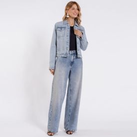 Jaqueta Jeans Feminina Boby Blues Azul Claro