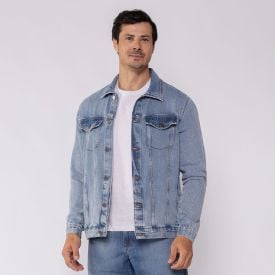 Jaqueta Jeans Masculina Thing Azul Claro