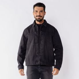 Jaqueta Jeans Masculina Thing Preto