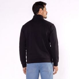 Jaqueta Masculina Gola Alta Em Nylon Marc Alain Preto
