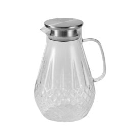Jarra com Tampa Inox Titanium 2 Litros - Vidro