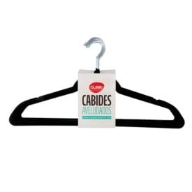 Jogo De Cabides Aveludado 10 Peças Clink - Preto 