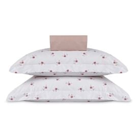Jogo de Cama Casal Percal Buona Fortuna 3 pçs - Violet Rosa