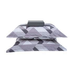 Jogo de Cama Casal Percal Buona Fortuna 3 pçs - Heitor Chumbo