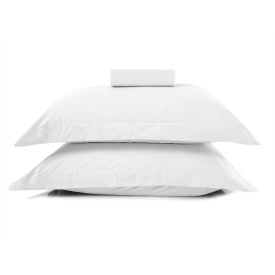 Jogo de Cama Casal Percal Buona Fortuna 3 pçs - Branco