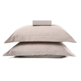 Jogo de Cama Casal Percal Buona Fortuna 3 pçs - Cru