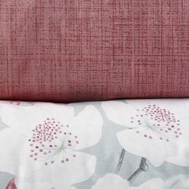 Jogo de Cama Casal Percal Buona Fortuna 3 pçs - Textura Isis Rosa
