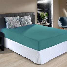 Jogo de Cama Casal Malha 3 Peças Havan Casa - VICK/VERDE INGLES