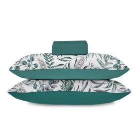 Jogo de Cama Casal Malha 3 Peças Havan Casa - VICK/VERDE INGLES