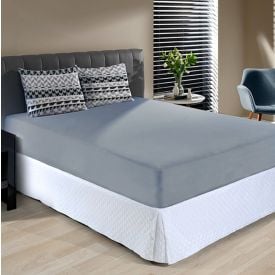 Jogo de Cama Casal Malha 100% Algod&atilde;o Paris 3 p&ccedil;s Havan Casa - Onix Cinza