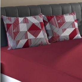 Jogo de Cama Casal Malha 100% Algodão Paris 3 pçs Havan Casa - Prisma Carmin