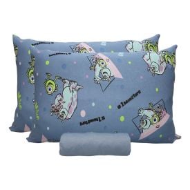 Jogo de Cama Casal Disney Portallar 3 pçs - Sulley e Mike Azul
