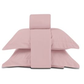 Jogo de Cama Casal Percal Buona Fortuna 4 pçs - Rosa Velho