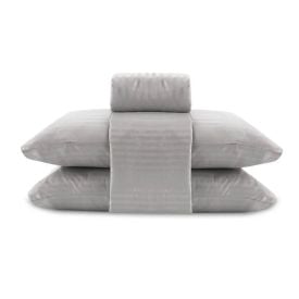 Jogo de Cama Casal 4 Peças Stripe Firenze Havan Casa - Cinza Amianto