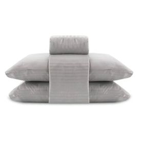 Jogo de Cama Casal 4 Peças Stripe Firenze Havan Casa - Cinza Amianto