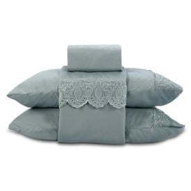 Jogo de Cama Casal Imperial com Renda Havan Casa 4 pçs - Verde