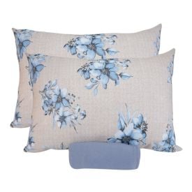 Jogo de Cama Casal Malha Paris Havan Casa 3 p&ccedil;s - Crep&uacute;sculo Azul Jeans