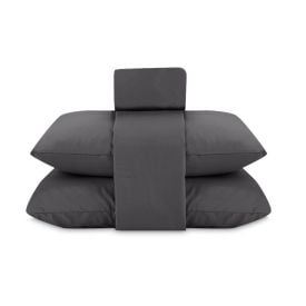 Jogo De Cama Casal Elegance Liso Havan Casa 4 Pçs - Chumbo