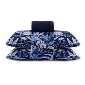 Jogo de Cama Casal Elegance Havan Casa 4 pçs - Elegance Flowers Marinho