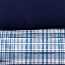 Jogo de Cama Casal Elegance Havan Casa 4 pçs - Jack Xadrez Azul