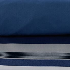 Jogo de Cama Casal Elegance Havan Casa 4 p&ccedil;s - F&aacute;bio Listra Azul Escuro