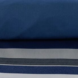 Jogo de Cama Casal Elegance Havan Casa 4 p&ccedil;s - F&aacute;bio Listra Azul Escuro