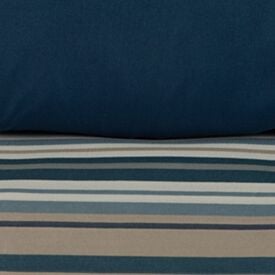Jogo de Cama Casal Elegance Havan Casa 4 pçs - Laços Listra Azul