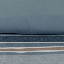 Jogo de Cama Casal Elegance Havan Casa 4 pçs - Lausane Listra Azul