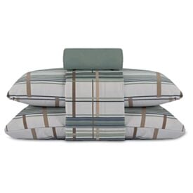 Jogo de Cama Casal Elegance Havan Casa 4 pçs - Valência Xadrez Verde